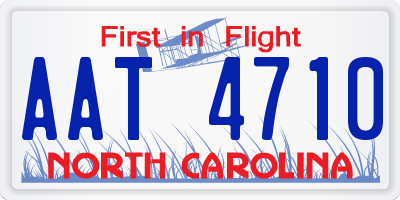 NC license plate AAT4710