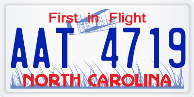 NC license plate AAT4719