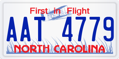 NC license plate AAT4779