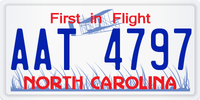 NC license plate AAT4797