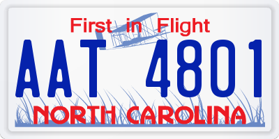 NC license plate AAT4801