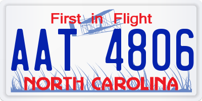 NC license plate AAT4806