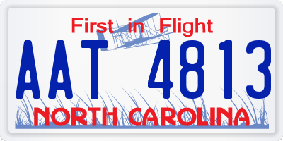 NC license plate AAT4813