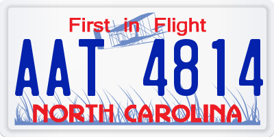 NC license plate AAT4814