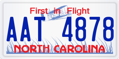 NC license plate AAT4878