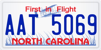 NC license plate AAT5069