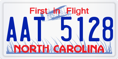 NC license plate AAT5128