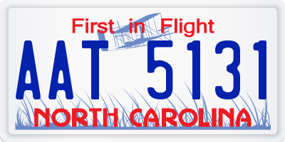 NC license plate AAT5131