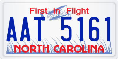 NC license plate AAT5161