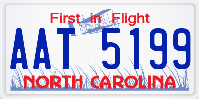 NC license plate AAT5199