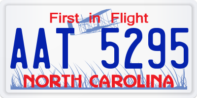 NC license plate AAT5295