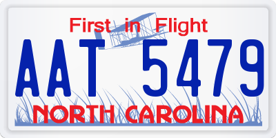 NC license plate AAT5479