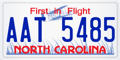 NC license plate AAT5485