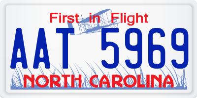 NC license plate AAT5969