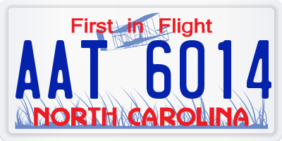 NC license plate AAT6014