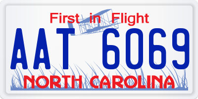 NC license plate AAT6069