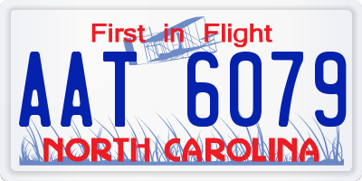 NC license plate AAT6079