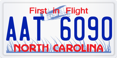 NC license plate AAT6090
