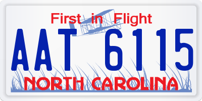 NC license plate AAT6115