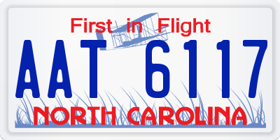NC license plate AAT6117