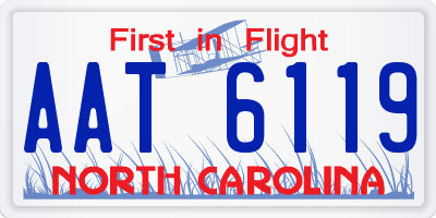 NC license plate AAT6119