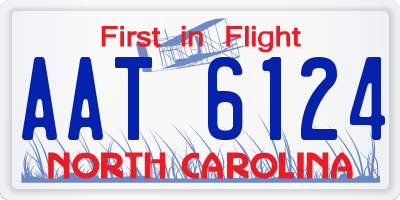 NC license plate AAT6124