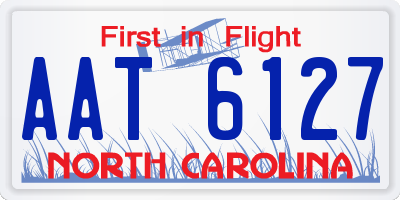 NC license plate AAT6127