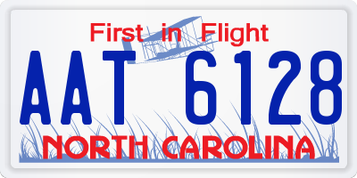 NC license plate AAT6128