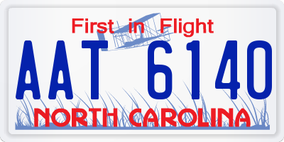 NC license plate AAT6140
