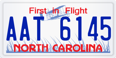 NC license plate AAT6145