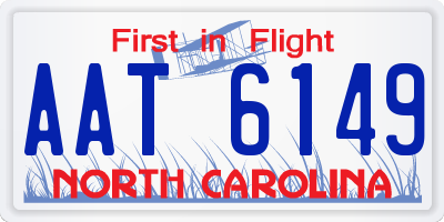 NC license plate AAT6149