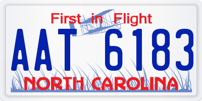 NC license plate AAT6183