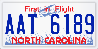 NC license plate AAT6189