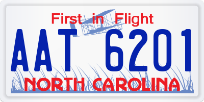 NC license plate AAT6201