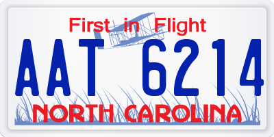 NC license plate AAT6214