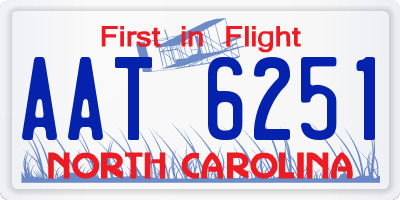 NC license plate AAT6251