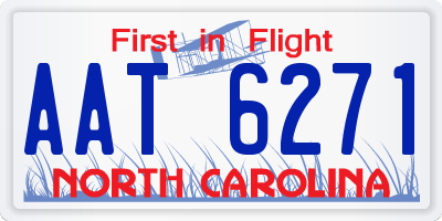 NC license plate AAT6271