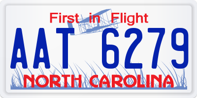 NC license plate AAT6279