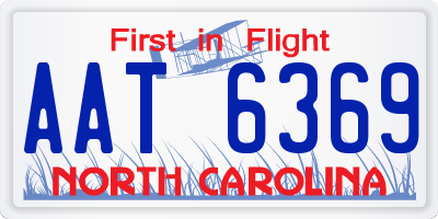 NC license plate AAT6369