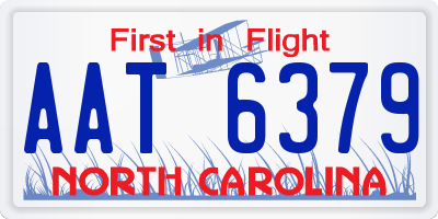 NC license plate AAT6379