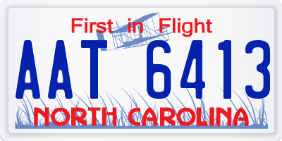 NC license plate AAT6413