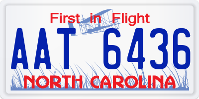 NC license plate AAT6436