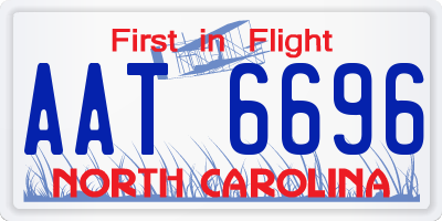 NC license plate AAT6696
