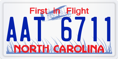 NC license plate AAT6711