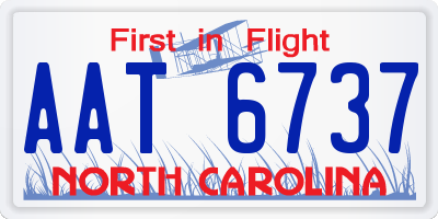 NC license plate AAT6737