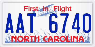 NC license plate AAT6740