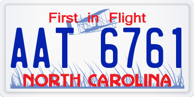 NC license plate AAT6761