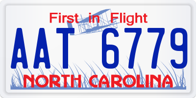 NC license plate AAT6779