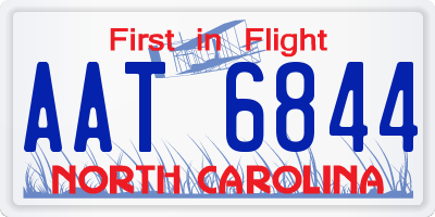NC license plate AAT6844