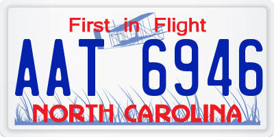 NC license plate AAT6946